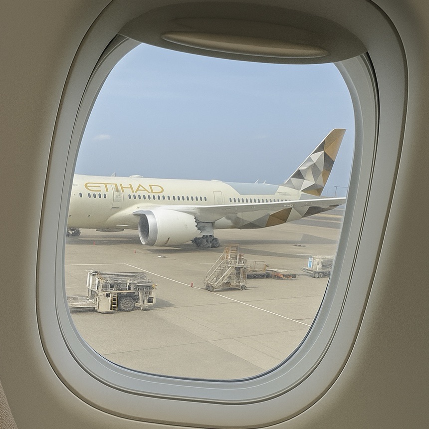 エティハド航空の機体（関空）