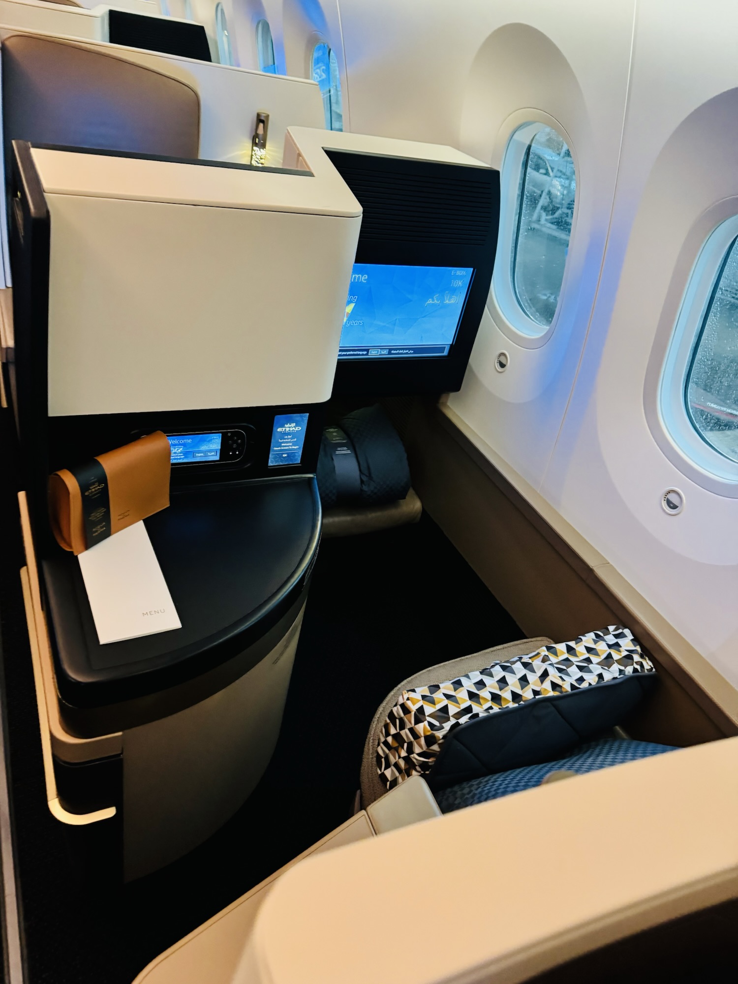 エティハド航空のビジネスクラスシート全体